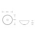 Раковина Ceruttispa CR0007 40,5х40,5, Накладная, Круглая, ребристая, Белый, Керамика отверстие под