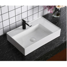 Раковина Ceruttispa Aco CR0017 60,5х38, Накладная, Прямоугольная, Белый, Керамика отверстие под