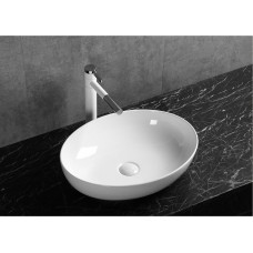 Раковина Ceruttispa Aco CR0019 51,5х39,5, Накладная, Овальная, Белый, Керамика отверстие под