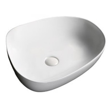 Раковина Ceruttispa Aco CR0044C 55х42, Накладная, Асимметричная, Белый, Керамика отверстие под