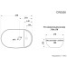 Раковина Ceruttispa CR0050 42х270, Накладная, Овальная, Белый, Керамика отверстие под Раковина Ceruttispa CR0050 42х270, Накладная, Овальная, Белый, Керамика отверстие под