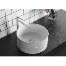 Раковина Ceruttispa Aco CR0051A 40,5х40,5, Накладная, Круглая, Белый, Керамика отверстие под