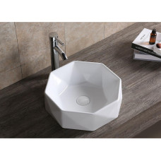 Раковина Ceruttispa Aco CR0057 42х42, Накладная, Многогранная, Белый, Керамика отверстие под