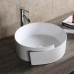 Раковина Ceruttispa CR0066 44х46, Накладная, Круглая, с завитком, Белый, Керамика отверстие под Раковина Ceruttispa CR0066 44х46, Накладная, Круглая, с завитком, Белый, Керамика отверстие под