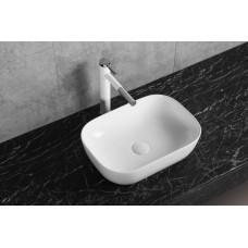 Раковина Ceruttispa Aco CR0078B 46х33, Накладная, Прямоугольная, Белый, Керамика отверстие под