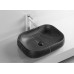 Раковина Ceruttispa Aco CR0086 MMB1 56,5х40, Накладная, Прямоугольная, Черный мрамор матовый, Керамика отверстие под