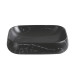 Раковина Ceruttispa Aco CR0086 MMB2 56,5х40, Накладная, Прямоугольная, Черный мрамор матовый, Керамика отверстие под