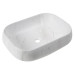 Раковина Ceruttispa Aco CR0086 MMW1 56,5х40, Накладная, Прямоугольная, Белый мрамор матовый, Керамика отверстие под