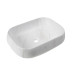 Раковина Ceruttispa Aco CR0086 MMW1 56,5х40, Накладная, Прямоугольная, Белый мрамор матовый, Керамика отверстие под