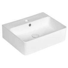 Раковина Ceruttispa CR0094 52х42, Накладная, Прямоугольная, Белый, Керамика отверстие под