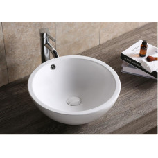 Раковина Ceruttispa Aco CR1001 45х45, Накладная, Круглая, Белый, Керамика отверстие под