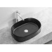 Раковина Ceruttispa Aco CR2691 56х39, Накладная, Овальная, Черный матовый, Керамика отверстие под