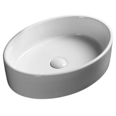 Раковина Ceruttispa Aco CR7016 50х35,5, Накладная, Овальная, Белый, Керамика отверстие под