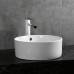 Раковина Ceruttispa CR7022 42х42, Накладная, Круглая, Белый, Керамика отверстие под