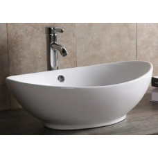 Раковина Ceruttispa Aco CR7027 59х38, Накладная, Треугольная, Белый, Керамика отверстие под