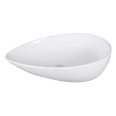 Раковина Ceruttispa CR7030 66х44, Накладная, Треугольная, Белый, Керамика отверстие под