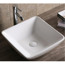 Раковина Ceruttispa Aco CR7034D 42х42, Накладная, Асимметричная, Белый, Керамика отверстие под