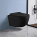 Унитаз Ceruttispa Orlter CT10017 48х36, Подвесной, Безободковый, Овальная, Черный матовый, Керамика