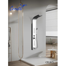 Душевая панель Ceruttispa Celia СТ10403 150х220, Настенный, Хром, Нержавеющая сталь