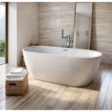 Ванна Ceruttispa d'ISEO CT10509 170х75, овальная, белый глянцевый, акрил, отдельностоящая