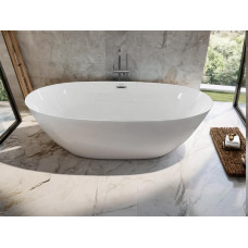 Ванна Ceruttispa Greta CT10516 170х80, овальная, белый глянцевый, акрил, отдельностоящая