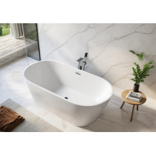 Ванна Ceruttispa Resia CT10519 170х75, овальная, белый глянцевый, акрил, отдельностоящая