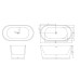 Ванна Ceruttispa Resia CT10519 170х75, овальная, белый глянцевый, акрил, отдельностоящая Ванна Ceruttispa Resia CT10519 170х75, овальная, белый глянцевый, акрил, отдельностоящая