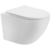 Унитаз Ceruttispa Orlter CT10572 49х36, Подвесной, Безободковый, Овальная, Белый, Керамика