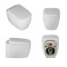Унитаз Ceruttispa Romina CT10613 52х34,5, Подвесной, Безободковый, Прямоугольная, Белый, Керамика