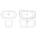 Ванна Ceruttispa Resia CT10866 160х75, Овальная, Белый, Акрил Ванна Ceruttispa Resia CT10866 160х75, Овальная, Белый, Акрил