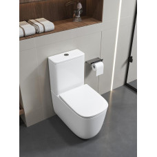 Унитаз Ceruttispa Alvaro CT11089 62х35,5, Напольный, Безободковый, Прямоугольная, Белый, Керамика