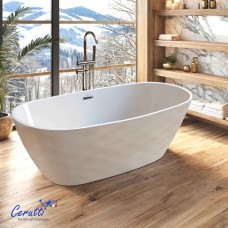 Ванна Ceruttispa CT11230 170х75, овальная, белый глянцевый, акрил, отдельностоящая