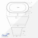 Ванна Ceruttispa CT11230 170х75, овальная, белый глянцевый, акрил, отдельностоящая