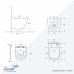 Унитаз Ceruttispa CT11388 49х33,5, Подвесной, Безободковый, Округлая, Белый, Керамика