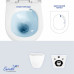 Унитаз Ceruttispa CT11388 49х33,5, Подвесной, Безободковый, Округлая, Белый, Керамика