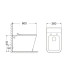 Унитаз Ceruttispa Disgrazia Pulse CT7269 60х35, Безободковый, Прямоугольная, Белый, Сантехнический фарфор Унитаз Ceruttispa Disgrazia Pulse CT7269 60х35, Безободковый, Прямоугольная, Белый, Сантехнический фарфор