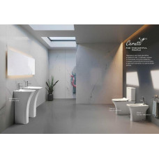 Раковина Ceruttispa Luca CT7283 45х43,5, На пьедестале, Прямоугольная, Белый, Керамика