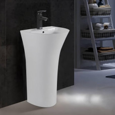 Раковина Ceruttispa Simona CT7832 48х42, На пьедестале, Полукруглая, Белый, Керамика