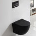 Унитаз Ceruttispa Ticino CT8918 48,5х36,5, Подвесной, Безободковый, Овальная, Черный матовый, Керамика