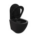 Унитаз Ceruttispa Ticino CT8918 48,5х36,5, Подвесной, Безободковый, Овальная, Черный матовый, Керамика
