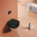 Унитаз Ceruttispa Oglio CT9239 48,5х36,5, Подвесной, Безободковый, Овальная, Черный матовый, Керамика