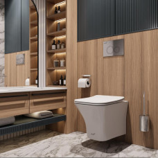 Унитаз Ceruttispa Vettore CT9242 48х34, Подвесной, Безободковый, Прямоугольная, Белый матовый, Керамика