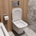Унитаз Ceruttispa Vettore CT9242 48х34, Подвесной, Безободковый, Прямоугольная, Белый матовый, Керамика