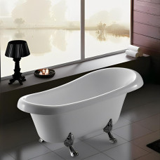 Ванна Ceruttispa Classic CT9323 157х77, Овальная, Белый, Акрил, Белый глянец, без смесителя!