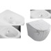 Унитаз Ceruttispa Sella CT9532 49х37, Подвесной, Безободковый, Овальная, Белый матовый, Мрамор белый матовый, Керамика