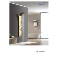 Душевая панель Ceruttispa Victoria СТ9978 150х220, Настенный, Золото, Нержавеющая сталь