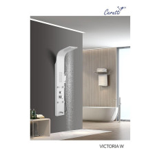 Душевая панель Ceruttispa Victoria СТ9979 150х220, Настенный, Белый, Нержавеющая сталь
