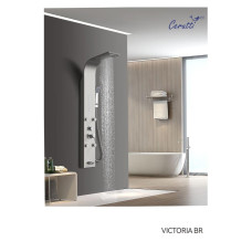 Душевая панель Ceruttispa Victoria СТ9980 150х220, настенный, матовая нержавеющая сталь, прямоугольная