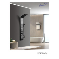 Душевая панель Ceruttispa Victoria СТ9981 150х220, Настенный, Черный, Нержавеющая сталь