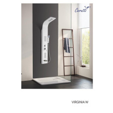 Душевая панель Ceruttispa Virginia СТ9990 120х220, Настенный, Белый, Нержавеющая сталь